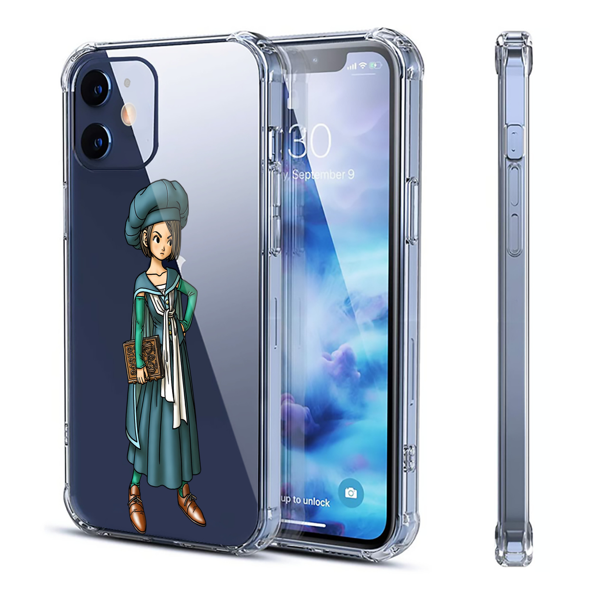 （画像用） ドラゴンクエスト Doragon Kuesuto Dragon Quest 【iPhone 12シリーズ対応】透明スマホケース（クリアソフトケース）